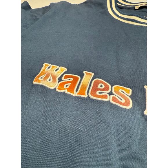 NWT Wales Bonner Men's Organic Jersey Original Tee Crew Neck Navy Blue, Medium - Picture 4 of 15